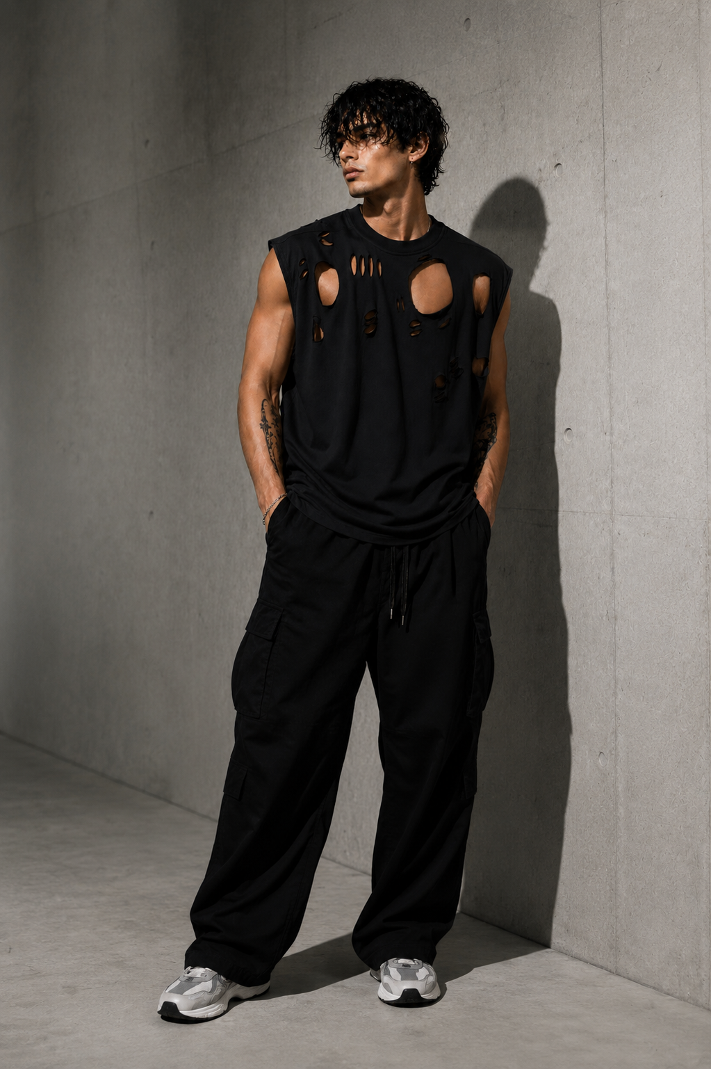 Men's Hollow Out Cotton Sleeveless Top